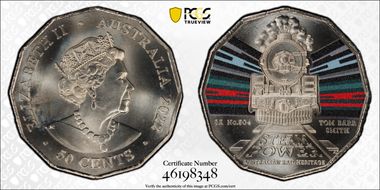 2022 50C SA Railways No. 504 Tom Barr Smith Colorized MS68