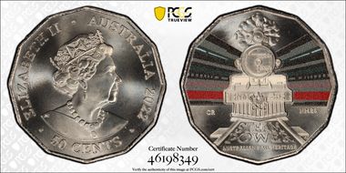 2022 50C Commonwealth Railways-NM25 Australian Rail Heritage MS69