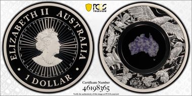 2022-P $1 Great Southern Land Blue Lepidolite PR70DCAM