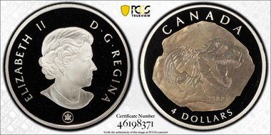 2009 $4 Tyrannosaurus Rex PR70DCAM