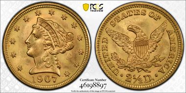1907 $2.50 MS66