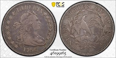 1796 50C 15 Stars VF30