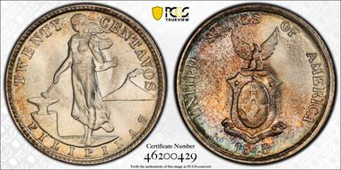 1945-D 20C KM-182  Ag MS66