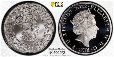 2022 £2 King Henry VII British Monarchs PR70DCAM