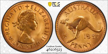 1957 Y. (p) 1D Matte PR66RD