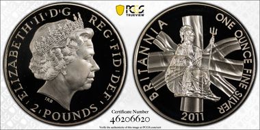 2011 £2 S-BF14 Britannia PR70DCAM