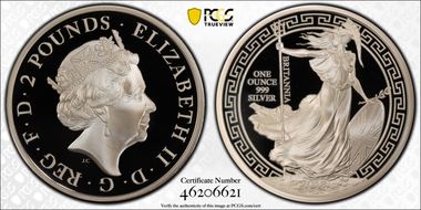 2018 £2 S-BF22 Britannia Oriental Border First Strike PR70DCAM