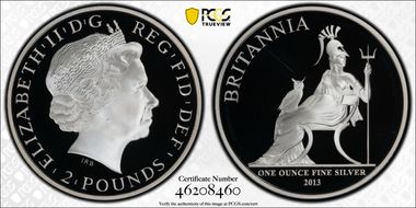2013 £2 S-BF15 Britannia Ag PR69DCAM
