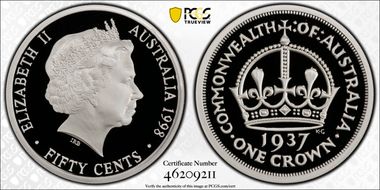 1998 50C 1937 Crown Ag PR70DCAM