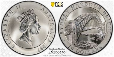 1997 $10 Harbour Bridge Matte PR69