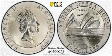 1997 $10 Opera House Matte PR70