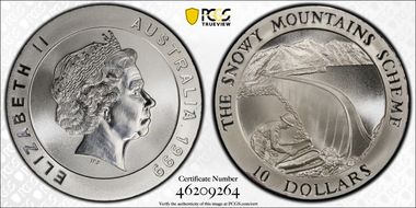 1999 $10 Snowy Mountains  Dam Building PR70
