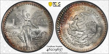 1991-Mo Onza Libertad Ag T1 - PLATA PURA MS66