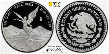 2006-Mo 1/4 oz Libertad Ag PR69DCAM