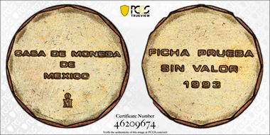 1993-Mo P(20C) Planchet Pattern Brass SP66