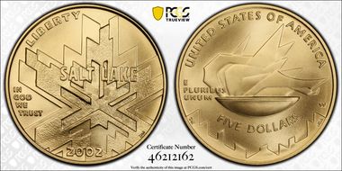 2002-W $5 Salt Lake City MS70