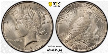 1927-D $1 MS62