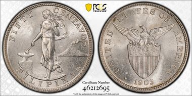 1903 50C KM-167  Ag MS63