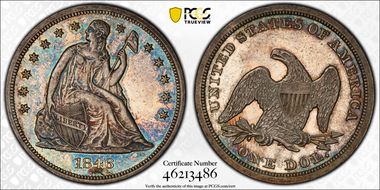 1846 $1 AU58+