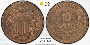1868 2C AU58BN
