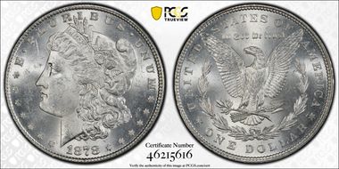1878 7TF $1 Reverse of 1879 MS62