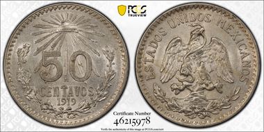 1919-M 50C KM-446 MS62