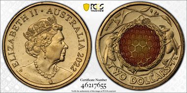 2022 $2 Honey Bee Colorized MS67