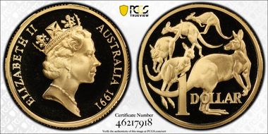 1991 $1 PR70DCAM