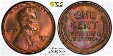 1955-S 1C MS66BN