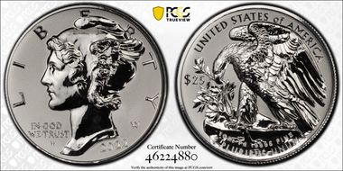 2022-W $25 Palladium, Reverse Proof First Strike PR70