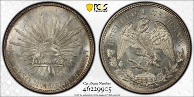 1908-Mo AM Peso KM-409.2 MS64