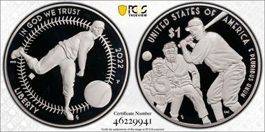 2022-P $1 Negro Leagues Baseball w/100 Privy PR69DCAM