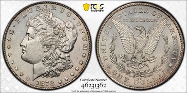 1878-CC $1 AU58
