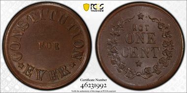 (1861-65) CWT F-242/374a Constitution For Ever MS62BN