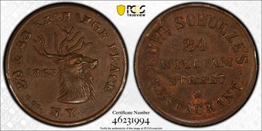 1863 CWT F-630BO-2a, Edwd. Schulze's AU58BN