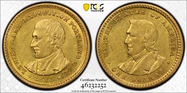 1905 G$1 Lewis and Clark AU58