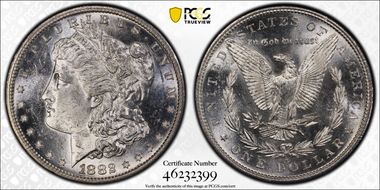 1882-S $1 MS62