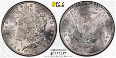 1888 $1 MS64