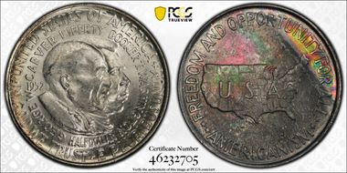 1952 50C Washington-Carver MS64