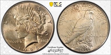 1926 $1 AU58