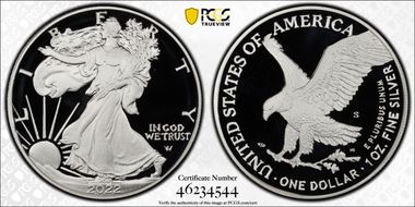 2022-S $1 Silver Eagle PR70DCAM
