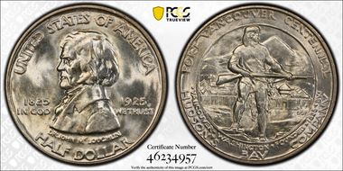 1925 50C Fort Vancouver MS66