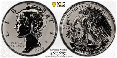 2022-W $25 Palladium, Reverse Proof First Strike PR70