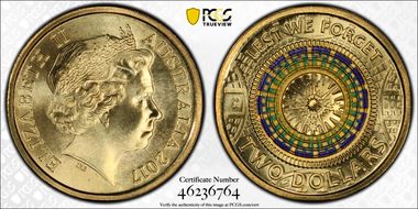 2017-C $2 Lest We Forget Colorized MS69