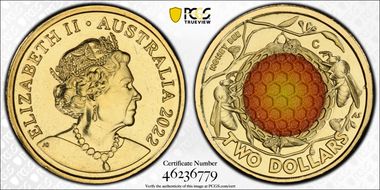 2022-C $2 Honey Bee Colorized MS68