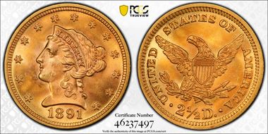 1891 $2.50 MS65