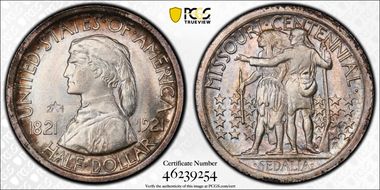 1921 50C Missouri, 2*4 MS65+