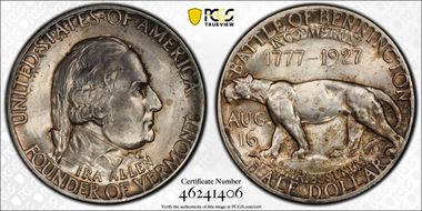 1927 50C Vermont AU58