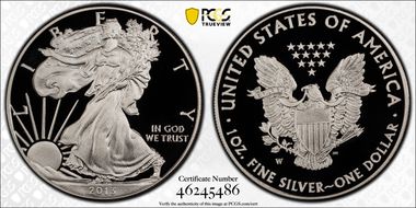 2013-W $1 Silver Eagle PR70DCAM