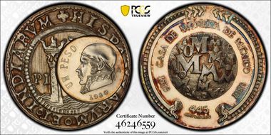 1980-Mo Medal Casa de Moneda 445th Ann Ag SP65